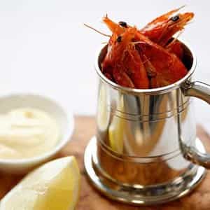 Tankard of prawns