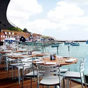 Rocksalt Restaurant's terrace on a sunny day