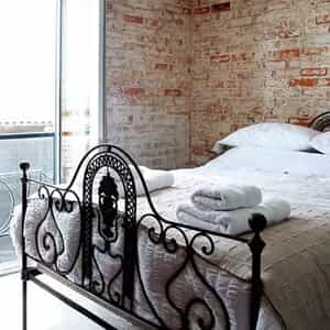 French doors and sea views