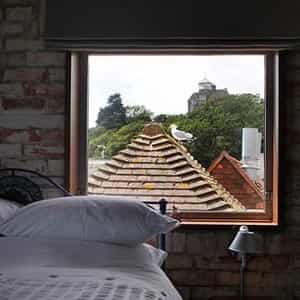 Nestled amongst the rooftops