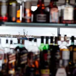 Mirrored bar with views of the Harbour
